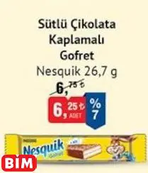 NESQUİK SÜTLÜ ÇİKOLATA KAPLAMALI GOFRET